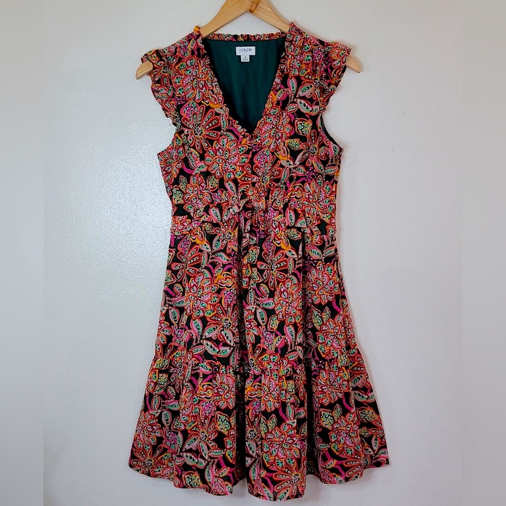 J. Crew Multicolor Paisley Dress